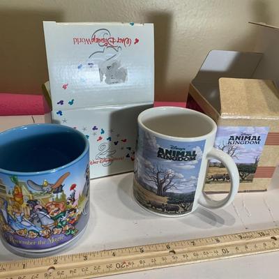 2 DisneyTheme Park Mugs in Boxes Animal Kingdom 25th Anniversary
