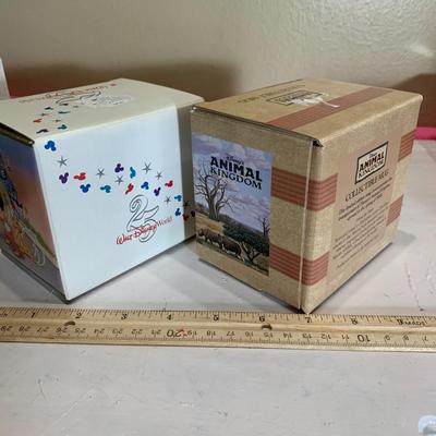 2 DisneyTheme Park Mugs in Boxes Animal Kingdom 25th Anniversary