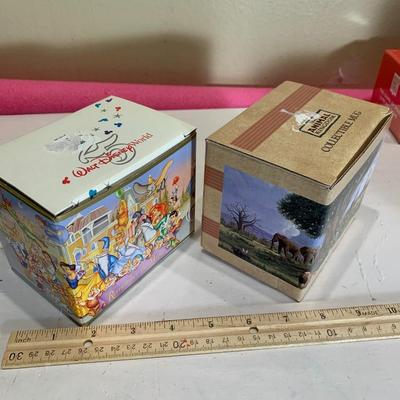2 DisneyTheme Park Mugs in Boxes Animal Kingdom 25th Anniversary