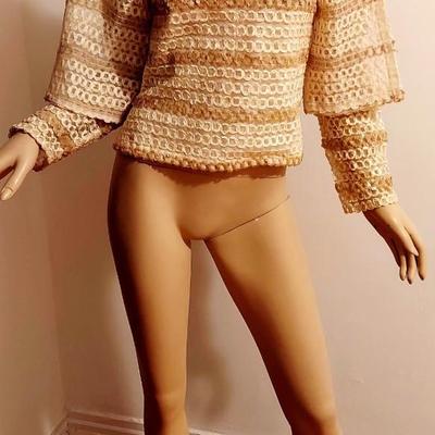 Vtg 1950's 2pc Ribbon Jacket/Top Ensemble Harry Acton for Party Collectibles