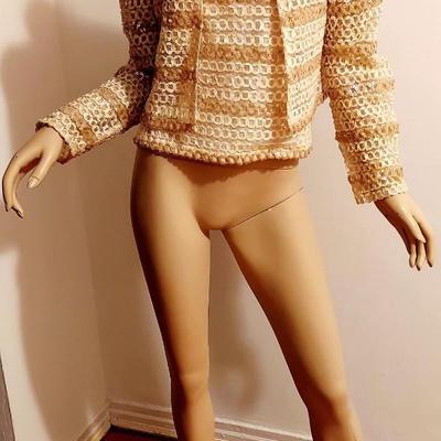 Vtg 1950's 2pc Ribbon Jacket/Top Ensemble Harry Acton for Party Collectibles