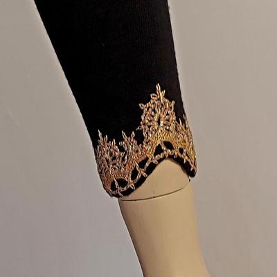 Gold hand Embroidered Austrian Wool Sweater 1960's