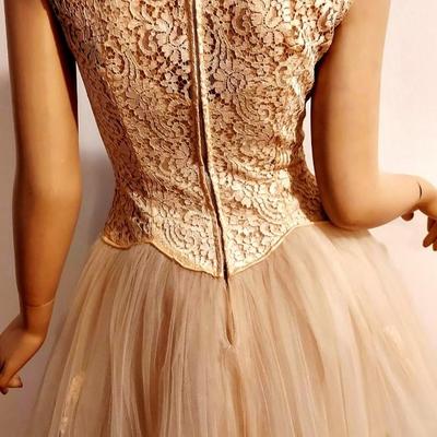 Lorie Deb 1950's  Full Sweep Tulle and Lace  MidiGown
