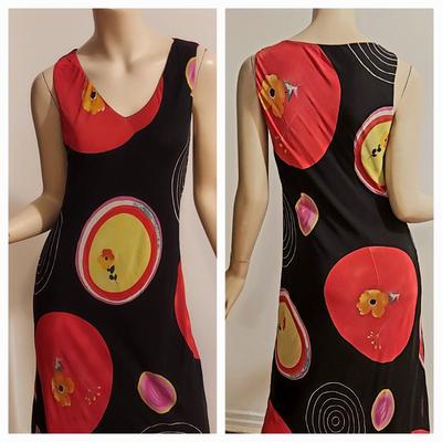 Vtg Tessuto Abstract Maxi dress amazing colors