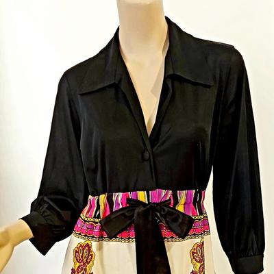 Vtg 1970's Lord & Taylor Pucciesque Rare Maxi Coat Dress