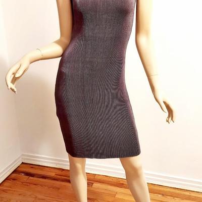 Titanium Cornrows Plise' body con dress  textured Very chic