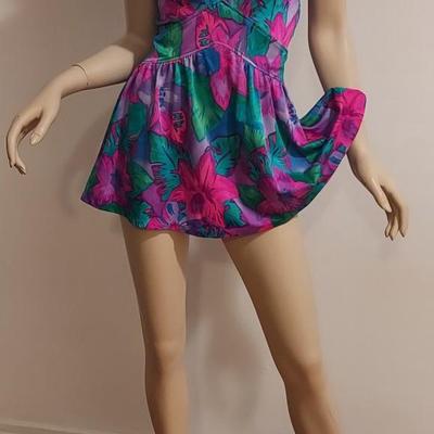 Vtg Maxi Sensual Jersey Dress with Gold Metal Loops at Shoulders