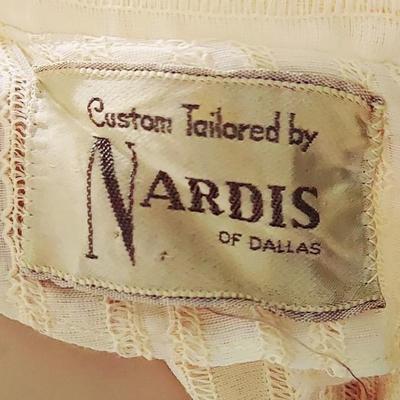 Vtg Prairie Maxi Quilted Dress Nardis Satin Kitten Bow Sash Circa 1960's