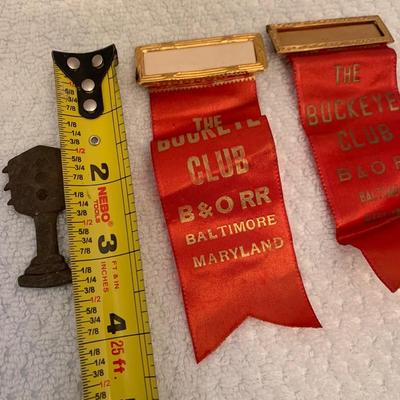 B&O Railroad Buckeye Club & Antique Switchmanâ€™s Ribbon Award Emblem