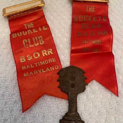 B&O Railroad Buckeye Club & Antique Switchmanâ€™s Ribbon Award Emblem