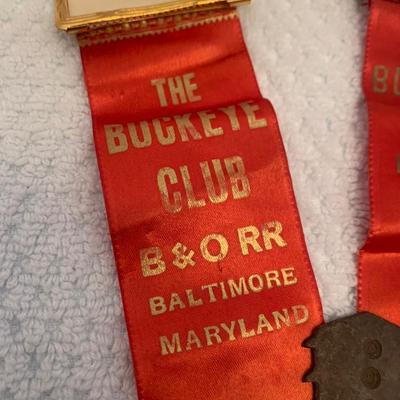 B&O Railroad Buckeye Club & Antique Switchmanâ€™s Ribbon Award Emblem