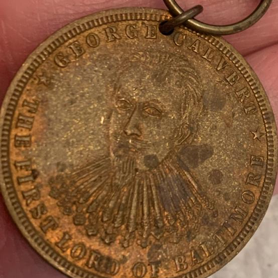 Lord Calvert - Founding of Baltimore 150 yr Anniversary Ribbon