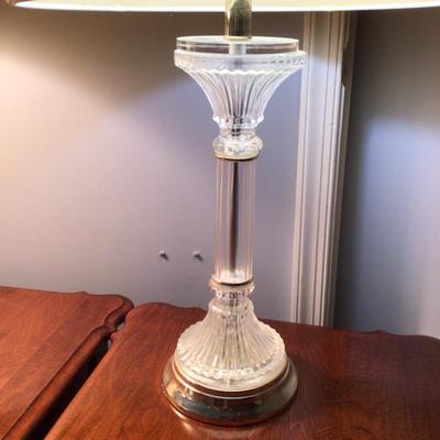 1074 Pair of Crystal Style Lamps