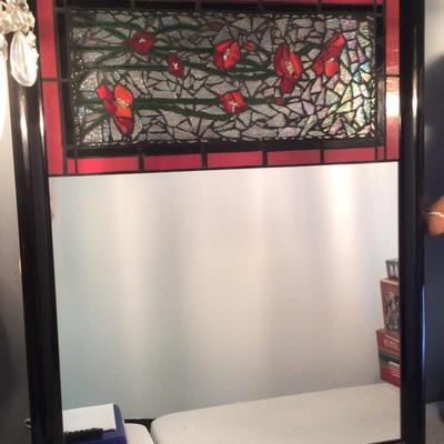 1071 Floral Mosaic Mirror with Lights