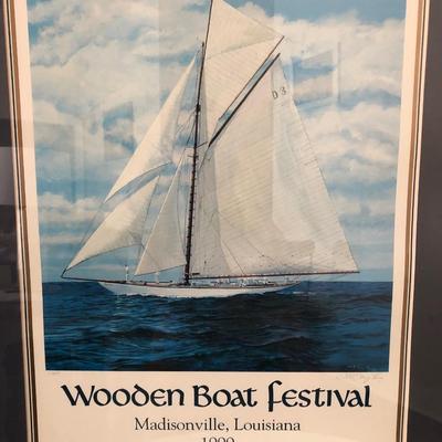 Wooden Boat Festival  Madisonville, la  1999. signed by artist and numbered 1/250