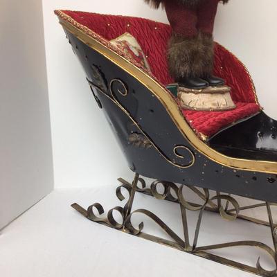 1065 Santa in Metal Sleigh