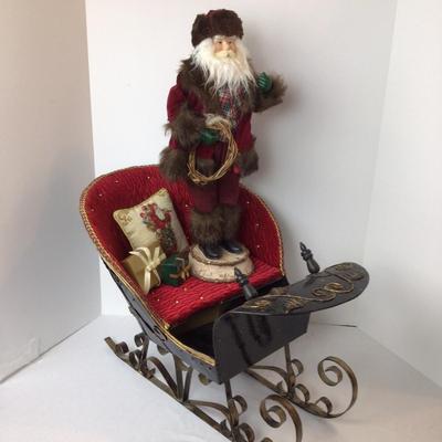 1065 Santa in Metal Sleigh