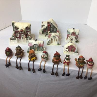 1064 Christmas Village Houses & Shelf Sitters