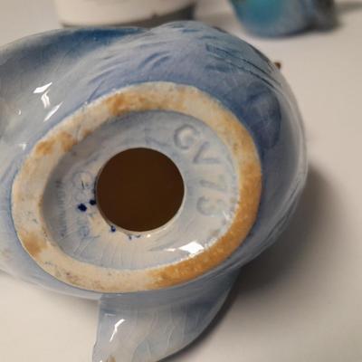 Two Goebel Germany blue birds with a Lakeside walk Scented candle