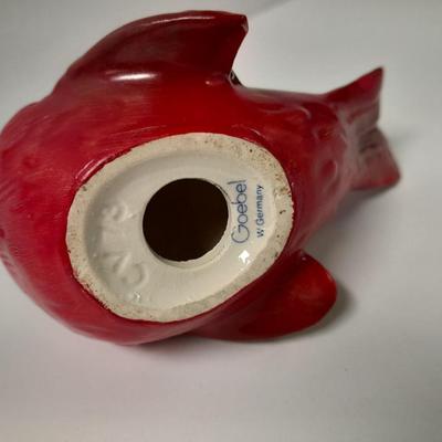 Two Goebel Germany red birds with an apple cinnamon walk Scented candle