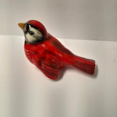 Two Goebel Germany red birds with an apple cinnamon walk Scented candle