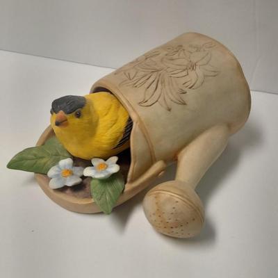 Whodunit? Spring Planting Garden themed Porcelain Bird figures