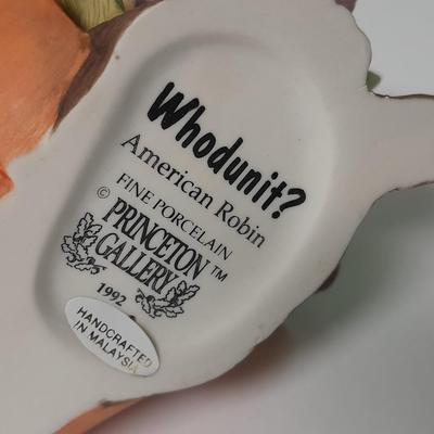 Whodunit? Spring Planting Garden themed Porcelain Bird figures