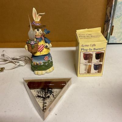 Bunny Tea Lamp, Corkscrew And Plug-In Burner