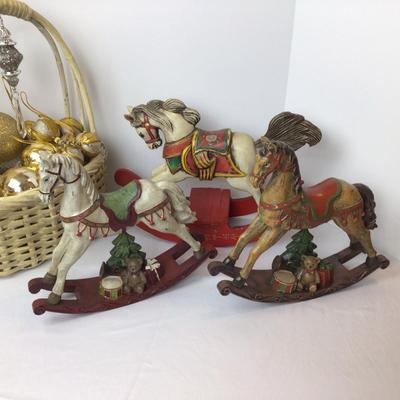 1057 Schmid Wooden Horses Lot
