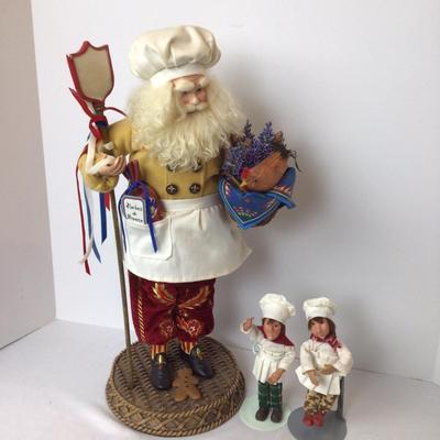 1051 French Santa Chef and Byers Choice Chef