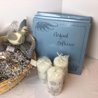 1047 Blue & Silver Christmas Decor Lot