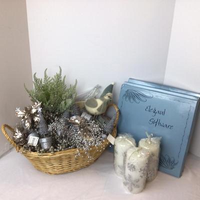 1047 Blue & Silver Christmas Decor Lot