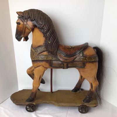 1040 Wooden Carousel Style Horse