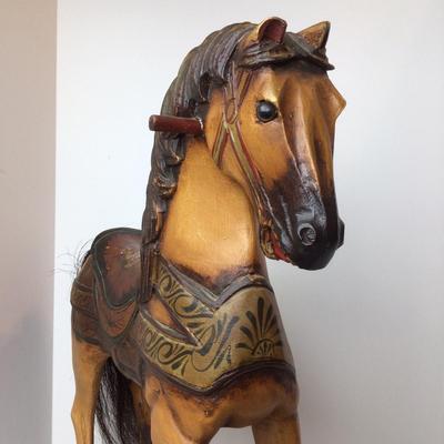 1040 Wooden Carousel Style Horse