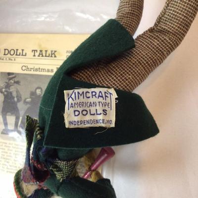 1036 Basket of Holiday Ornaments & Kimcraft Doll