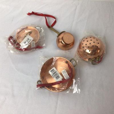 1032 Sur La Table Copper Christmas Tree Ornaments