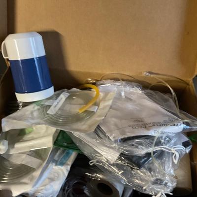 Box Of Medical Hoses And Clean Up Kits