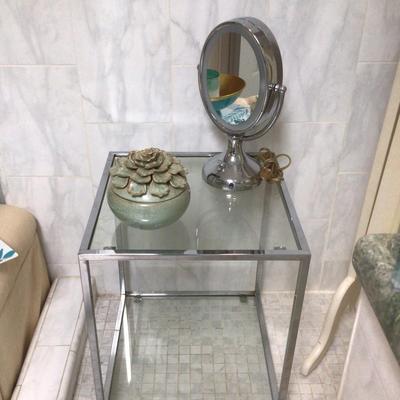 1024 Glass/Chrome Table Lot