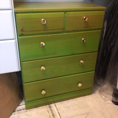 1017 Green Painted Chest of Drawers