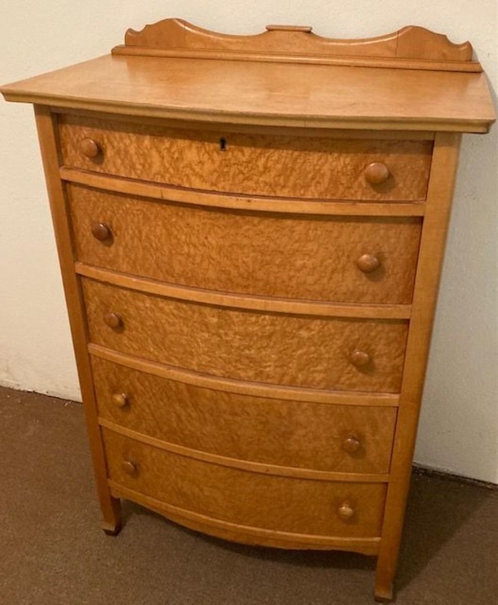 Vintage Birdseye Maple Dresser 9484