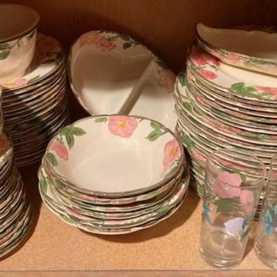 Large Collection Of Franciscan Desert Rose China