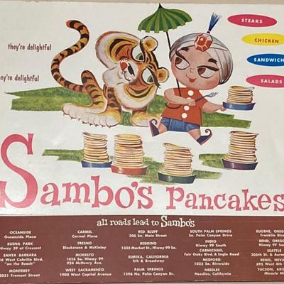 Sambo's Pancakes 1962 Menu