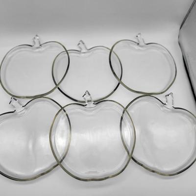 Apple Clear Glass Plate Lot