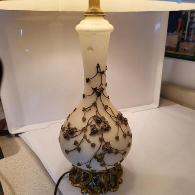Vintage Lamp with Raised Embellishments