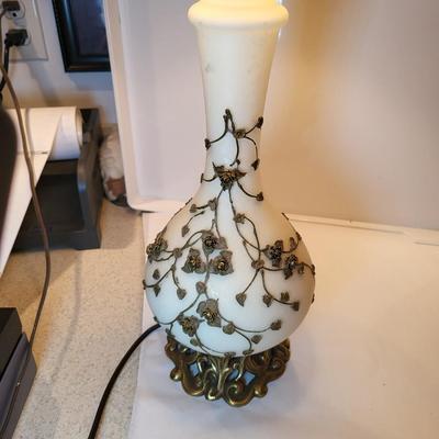 Vintage Lamp with Raised Embellishments