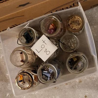 Vintage Mason Jars with Mosaic Tiles