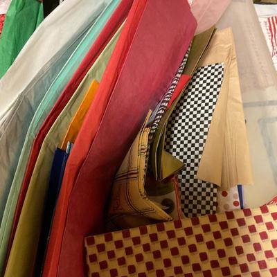 Tissue Gift Wrap, Glass Ornaments, Storage Box And plaques