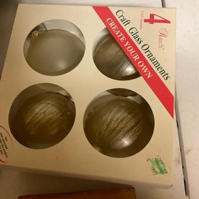 Tissue Gift Wrap, Glass Ornaments, Storage Box And plaques