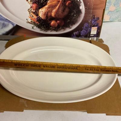 WhittierWare Ceramic 18â€ Oval Platter.