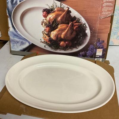 WhittierWare Ceramic 18â€ Oval Platter.